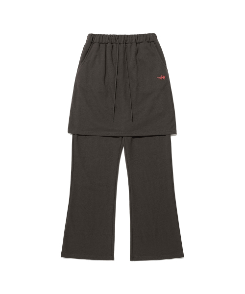 NICE GHOST CLUB(ナイスゴーストクラブ)の「LOGO SWEAT LAYERED PANTS_CHARCOAL(NG2DFUPA91A)(その他パンツ・レディース・チャコール・F)」の1枚目の写真