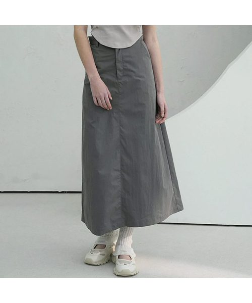 Vivacious(ビバシャス)の「Pocket Thaslan Long Skirt - 3COL(スカート・レディース・ピンク/グレー/ブラック・SMALL/MEDIUM/LARGE)」の3枚目の写真