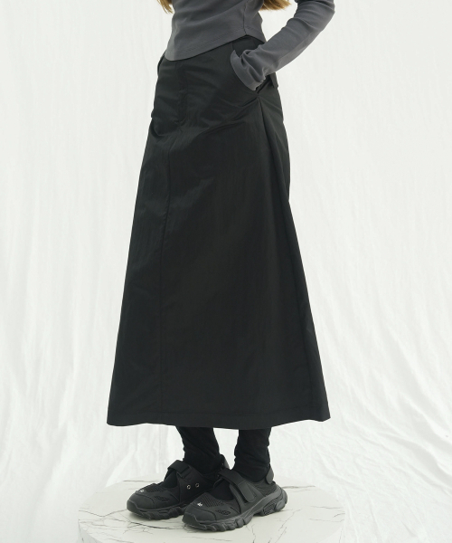 Vivacious(ビバシャス)の「Pocket Thaslan Long Skirt - 3COL(スカート・レディース・ピンク/グレー/ブラック・SMALL/MEDIUM/LARGE)」の4枚目の写真
