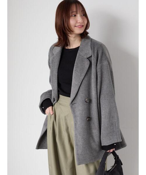 Te chichi TERRASSE(テチチテラス)の「シャギーミドルコート(その他アウター・レディース・ベージュ/グレー/ブラック・F)」の3枚目の写真