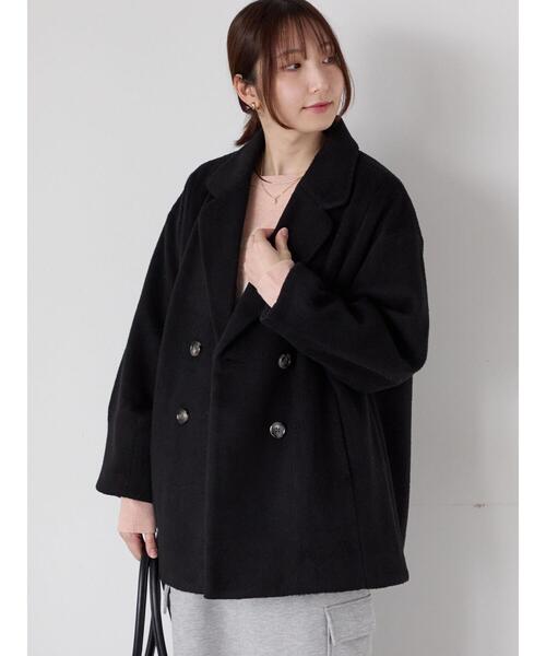 Te chichi TERRASSE(テチチテラス)の「シャギーミドルコート(その他アウター・レディース・ベージュ/グレー/ブラック・F)」の2枚目の写真