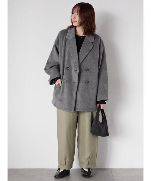 Te chichi TERRASSE(テチチテラス)の「シャギーミドルコート(その他アウター・レディース・ベージュ/グレー/ブラック・F)」の4枚目の写真