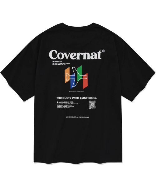 COVERNAT(カバーナット)の「トラベルTシャツ ブラック(Tシャツ/カットソー・レディース・その他・SMALL/MEDIUM/X-SMALL/LARGE)」の1枚目の写真