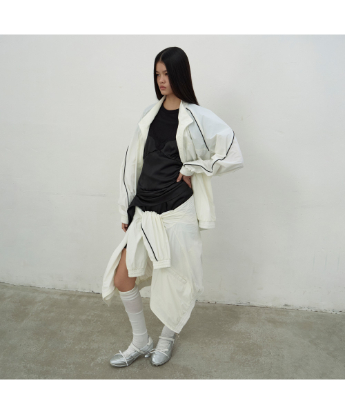 LCDC TM(エルシーディーシーティーエム)の「OVERSIZED TRACK JACKET (WHITE)(ナイロンジャケット・レディース・ホワイト・OS)」の6枚目の写真