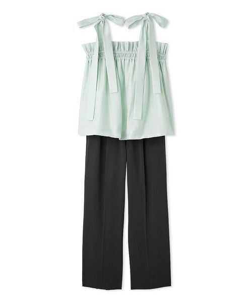 Mila Owen(ミラオーウェン)の「【セットアイテム】ペプラムキャミブラウス×パンツ SET UP(ワンピース・レディース・ブラック/ミント/グレー・1/0)」の3枚目の写真