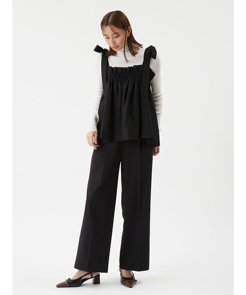 Mila Owen(ミラオーウェン)の「【セットアイテム】ペプラムキャミブラウス×パンツ SET UP(ワンピース・レディース・ブラック/ミント/グレー・1/0)」の2枚目の写真