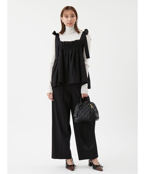 Mila Owen(ミラオーウェン)の「【セットアイテム】ペプラムキャミブラウス×パンツ SET UP(ワンピース・レディース・ブラック/ミント/グレー・1/0)」の4枚目の写真