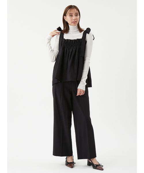 Mila Owen(ミラオーウェン)の「【セットアイテム】ペプラムキャミブラウス×パンツ SET UP(ワンピース・レディース・ブラック/ミント/グレー・1/0)」の5枚目の写真