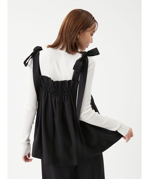 Mila Owen(ミラオーウェン)の「【セットアイテム】ペプラムキャミブラウス×パンツ SET UP(ワンピース・レディース・ブラック/ミント/グレー・1/0)」の9枚目の写真