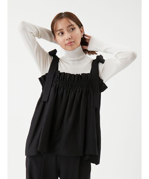 Mila Owen(ミラオーウェン)の「【セットアイテム】ペプラムキャミブラウス×パンツ SET UP(ワンピース・レディース・ブラック/ミント/グレー・1/0)」の14枚目の写真