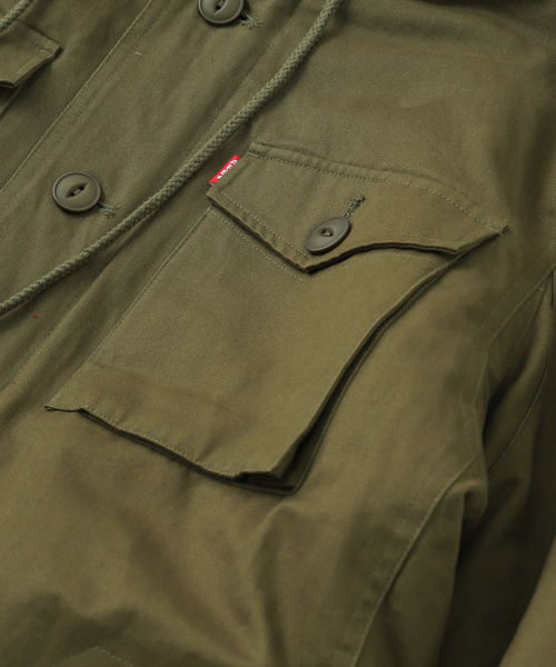 AFB(エーエフビー)の「AFB / エーエフビー BOA MILITARY JACKET(ミリタリージャケット・メンズ・カーキ/ベージュ・MEDIUM)」の4枚目の写真
