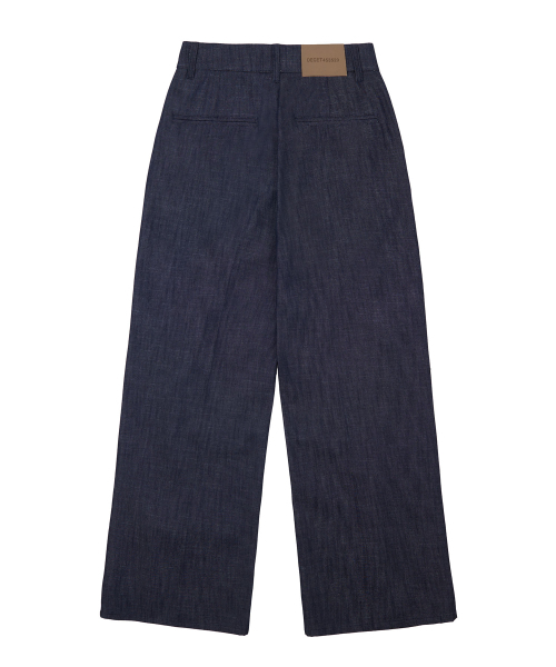 DECET WOMEN（デケット ウーマン）の「[リネンライク]2Pleats Wide Pants DCWPT012CPIndigo（デニムパンツ・レディース・その他・SMALL/MEDIUM/LARGE/X-SMALL）」の9枚目の写真