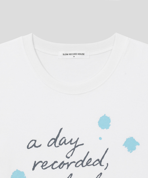 SLOW RECORD HOUSE(スローレコードハウス)の「デイレコードTシャツ_ホワイト(Tシャツ/カットソー・レディース・その他・MEDIUM/LARGE/SMALL)」の3枚目の写真