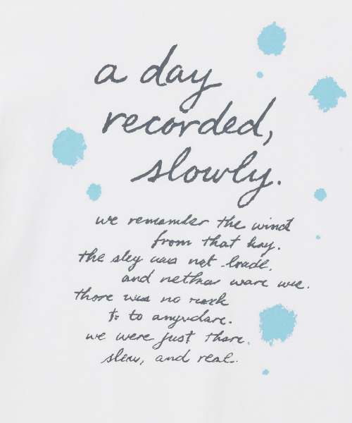 SLOW RECORD HOUSE(スローレコードハウス)の「デイレコードTシャツ_ホワイト(Tシャツ/カットソー・レディース・その他・MEDIUM/LARGE/SMALL)」の4枚目の写真