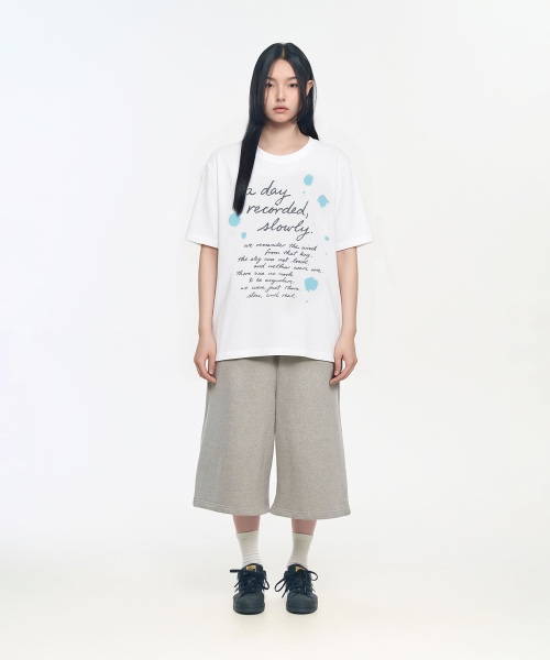 SLOW RECORD HOUSE(スローレコードハウス)の「デイレコードTシャツ_ホワイト(Tシャツ/カットソー・レディース・その他・MEDIUM/LARGE/SMALL)」の5枚目の写真