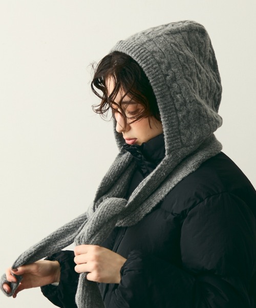 ケーブルフードマフラー（ストール/ショール）｜Trish（トリッシュ）の