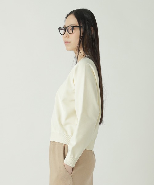 ZUCCa(ズッカ)の「PE PLAIN KNIT / S(ニット/セーター・レディース・オフホワイト/ブラック/ネイビー・M size)」の4枚目の写真