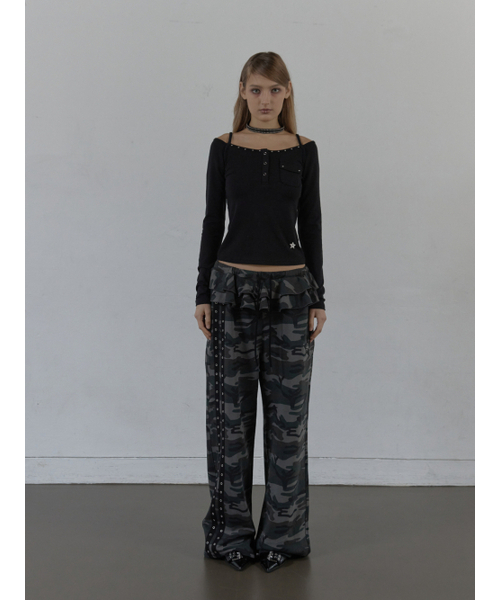 SETUP-EXE（セットアップイーエックスイー）の「SLEEVELESS LAYERED TOP / BLACK（Tシャツ/カットソー・レディース・その他・OS）」の3枚目の写真