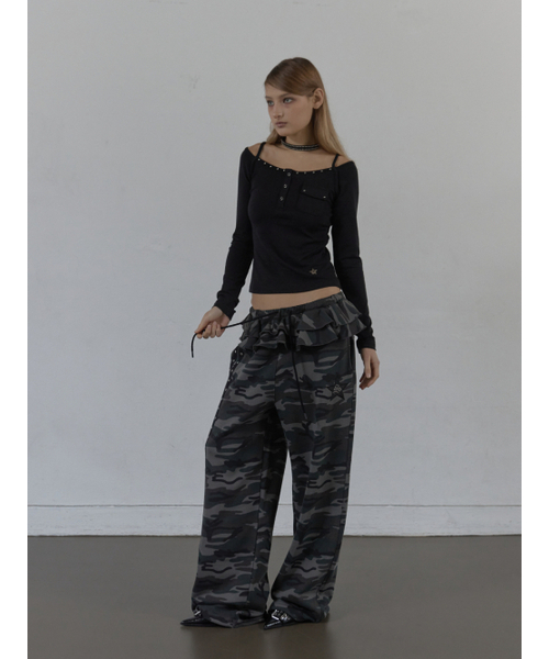 SETUP-EXE（セットアップイーエックスイー）の「SLEEVELESS LAYERED TOP / BLACK（Tシャツ/カットソー・レディース・その他・OS）」の7枚目の写真