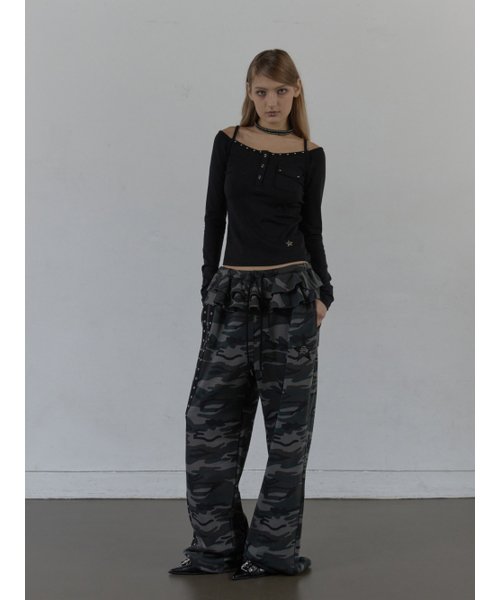SETUP-EXE（セットアップイーエックスイー）の「SLEEVELESS LAYERED TOP / BLACK（Tシャツ/カットソー・レディース・その他・OS）」の8枚目の写真
