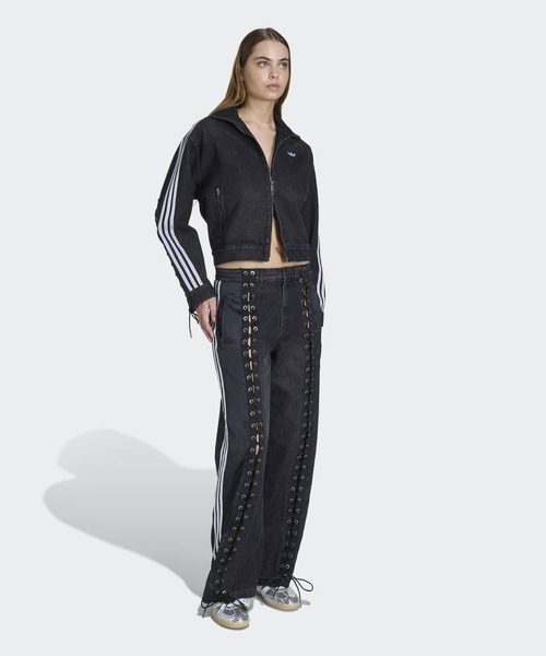 adidas（アディダス）の「アディダス オリジナルス デニム FB レーシング パンツ / アディダスオリジナルス adidas Originals（その他パンツ・レディース・ブラック・XX-LARGE/X-LARGE/MEDIUM/LARGE/X-SMALL/SMALL）」の6枚目の写真