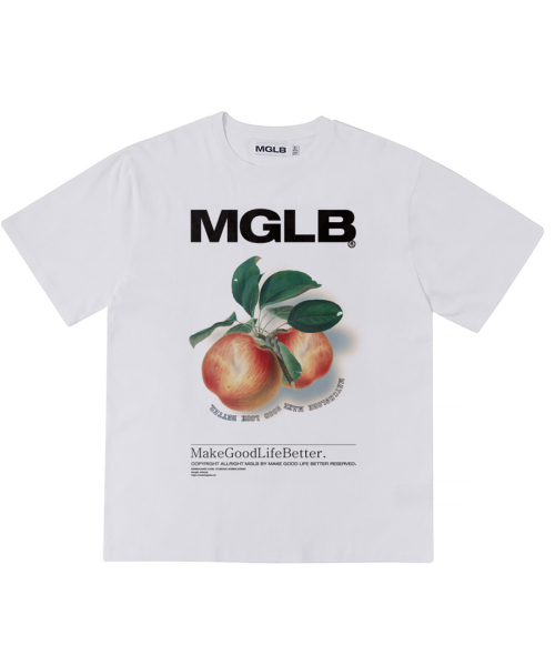 MATCHGLOBE(マッチグローブ)の「リアルピーチオーバーサイズTシャツ(ホワイト)(Tシャツ/カットソー・レディース・その他・FREE)」の1枚目の写真