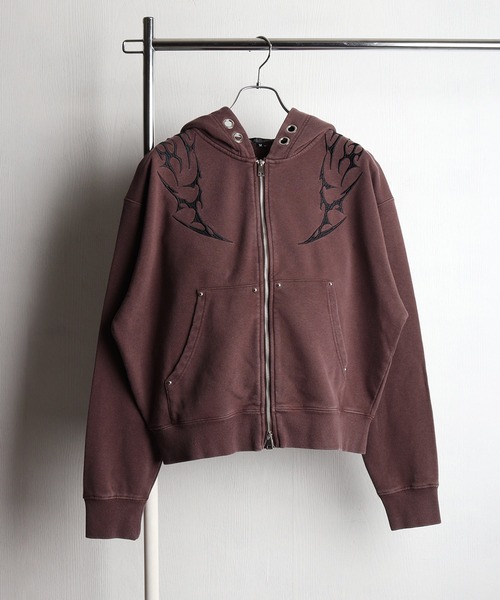 WESTSEA(ウエストシー)の「ケミカル加工 トライバル刺繍 ZIPパーカー(パーカー・メンズ・チャコール/ブラウン・M/L)」の18枚目の写真
