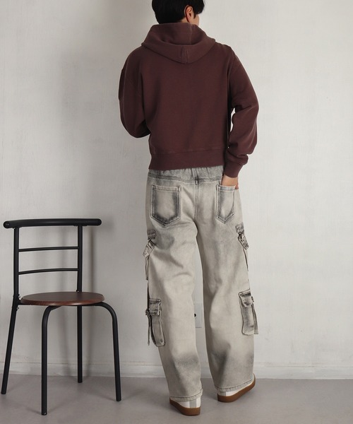WESTSEA(ウエストシー)の「ケミカル加工 トライバル刺繍 ZIPパーカー(パーカー・メンズ・チャコール/ブラウン・M/L)」の12枚目の写真