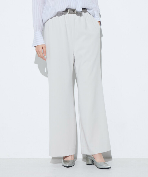 COMME CA(コムサ)の「トリアセダブルクロス パンツ(その他パンツ・レディース・ブラック/グレイッシュベージュ・11号/9号/7号)」の1枚目の写真