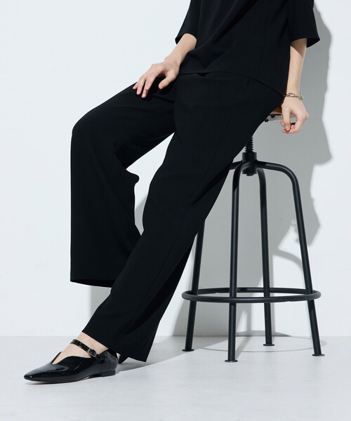 COMME CA(コムサ)の「トリアセダブルクロス パンツ(その他パンツ・レディース・ブラック・11号/9号)」の1枚目の写真