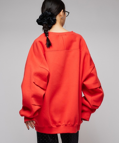 Narcissus（ナルシス）の「【ユニセックス】バルーンスウェット/オーバーサイズ（スウェット・レディース・ブラック/レッド・FREE）」の3枚目の写真
