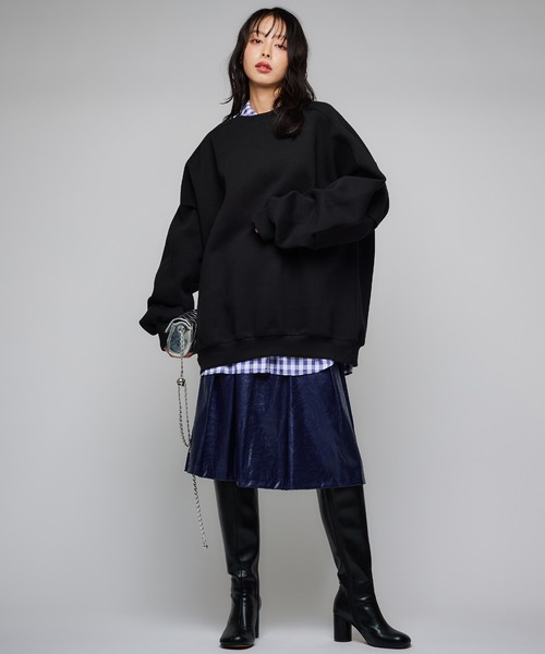 Narcissus（ナルシス）の「【ユニセックス】バルーンスウェット/オーバーサイズ（スウェット・レディース・ブラック/レッド・FREE）」の7枚目の写真