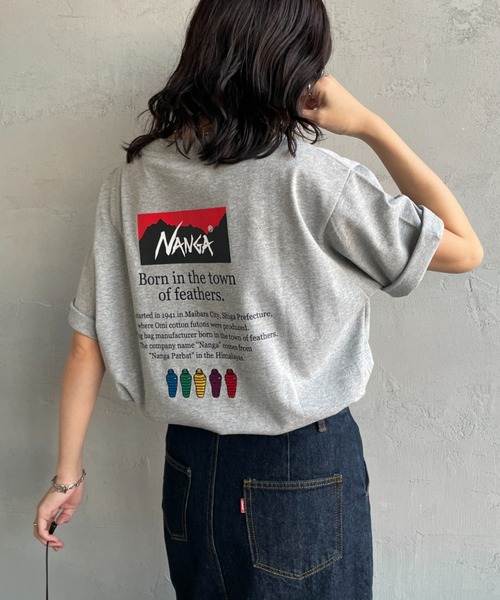 NANGA（ナンガ）の「【WEB先行予約】[NANGA/ナンガ] 別注 ヒストリーロゴ バックプリントTシャツ（Tシャツ/カットソー・レディース・ホワイト/グレー/ブラック・M/S/XL/L）」の3枚目の写真