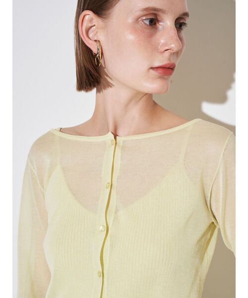 ELENDEEK（エレンディーク）の「マルチキャミセットニット（カーディガン/ボレロ・レディース・チャコールグレー/イエロー/ミント・FREE）」の5枚目の写真