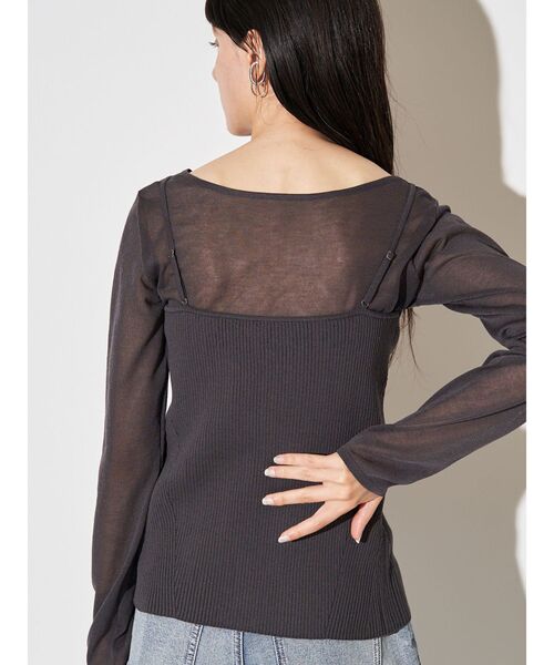 ELENDEEK（エレンディーク）の「マルチキャミセットニット（カーディガン/ボレロ・レディース・チャコールグレー/イエロー/ミント・FREE）」の15枚目の写真