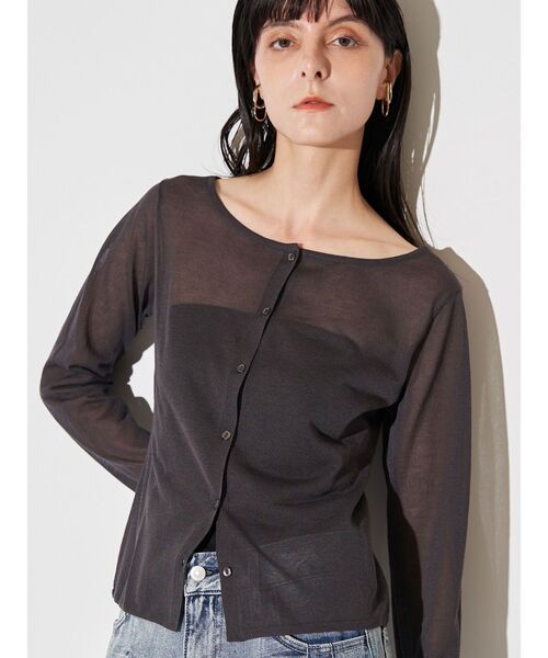 ELENDEEK（エレンディーク）の「マルチキャミセットニット（カーディガン/ボレロ・レディース・チャコールグレー/イエロー/ミント・FREE）」の19枚目の写真