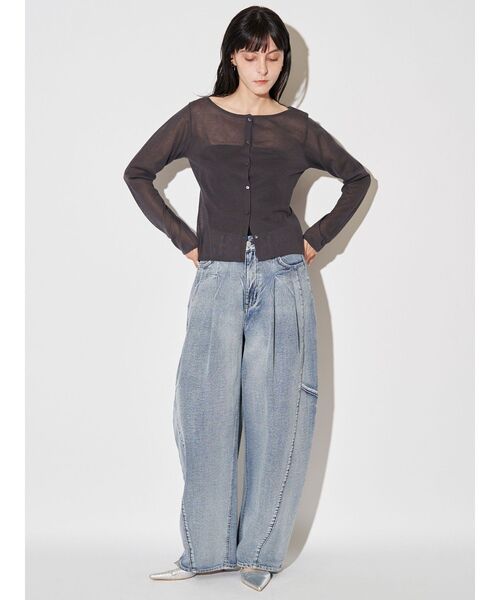 ELENDEEK（エレンディーク）の「マルチキャミセットニット（カーディガン/ボレロ・レディース・チャコールグレー/イエロー/ミント・FREE）」の21枚目の写真