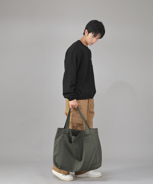 SAINTCREW（セントクルー）の「メガビッグサイズカーゴエコバッグ MCE-142 カーキ BKS（エコバッグ/サブバッグ・メンズ・その他・フリー）」の4枚目の写真