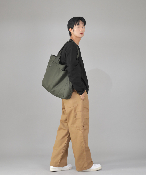 SAINTCREW（セントクルー）の「メガビッグサイズカーゴエコバッグ MCE-142 カーキ BKS（エコバッグ/サブバッグ・メンズ・その他・フリー）」の8枚目の写真