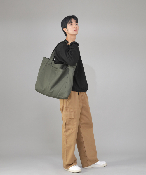 SAINTCREW（セントクルー）の「メガビッグサイズカーゴエコバッグ MCE-142 カーキ BKS（エコバッグ/サブバッグ・メンズ・その他・フリー）」の9枚目の写真