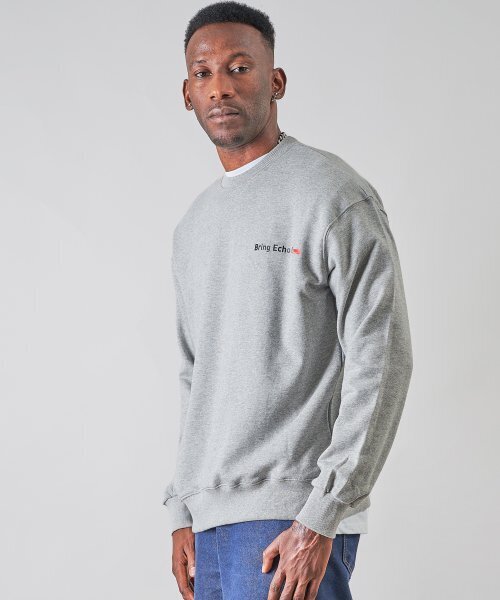BEOM（ボム）の「メルティングデイジー オーバーサイズ スウェットシャツ [グレー]（スウェット・メンズ・その他・LARGE/MEDIUM/SMALL）」の2枚目の写真
