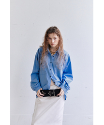 DARED（デェアド）の「SHIRRING BLEACHED DENIM SHIRT（シャツ/ブラウス）」