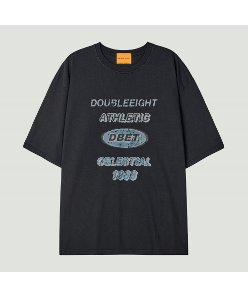 DOUBLE EIGHT(ダブルエイト)の「DBET ピグメント 半袖 オーバーフィット (ブラックネイビー)(Tシャツ/カットソー・メンズ・ダークネイビー・FREE)」の1枚目の写真
