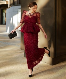 My shawty（マイシャウティー）の「rose peplum set dress（ドレス）」