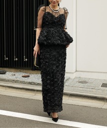 My shawty（マイシャウティー）の「rose peplum set dress（ドレス）」