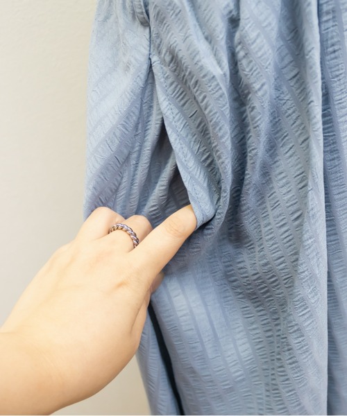 CLETTE（クレット）の「CLETTEオリジナルクロスフリルデザインワンピース（ワンピース・レディース・ネイビー/ブルー・3L/LL/4L）」の16枚目の写真