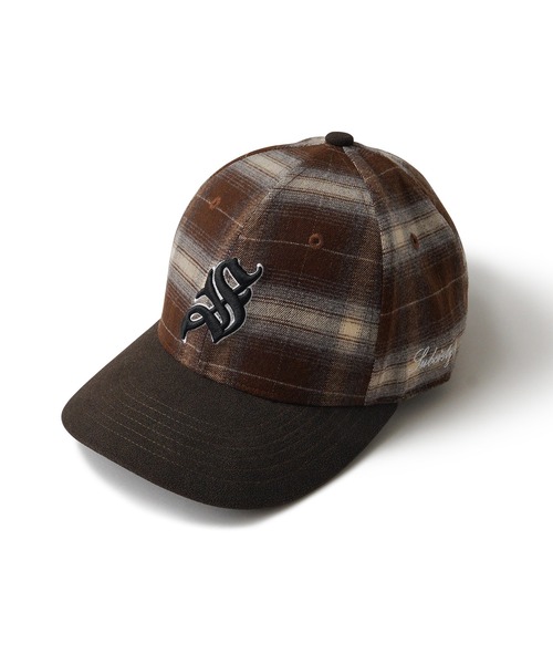 Subciety（サブサエティ）の「Ombre check cap（キャップ・メンズ・ブラウン/ブラック・FREE）」の4枚目の写真