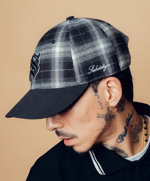 Subciety（サブサエティ）の「Ombre check cap（キャップ・メンズ・ブラウン/ブラック・FREE）」の9枚目の写真