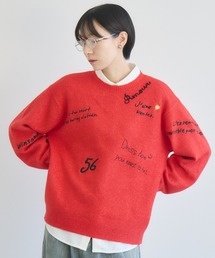 Paradise Picnic | ROSIEE レタリング刺繍プルオーバー(ニット/セーター)
