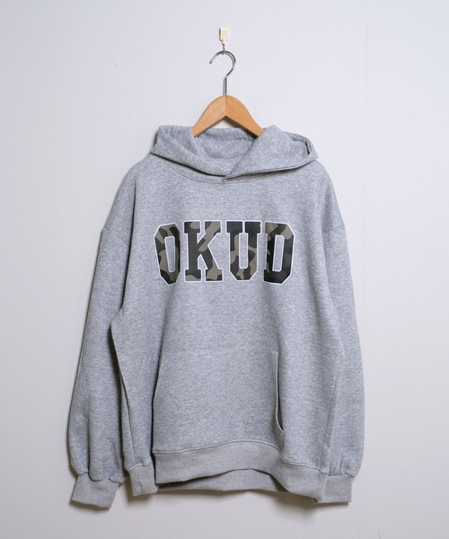shopnikoniko(ショップニコニコ)の「カモフラビッグロゴ オーバーサイズ フーディーパーカー(パーカー・レディース・カモフラージュ・フリー)」の5枚目の写真